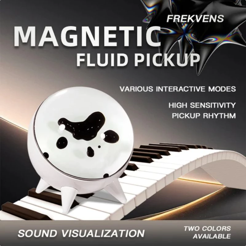 Smart Magnetic Fluid Pickup Speaker Dancing Ferrofluid Cordless Music Companion Desk Ornament
