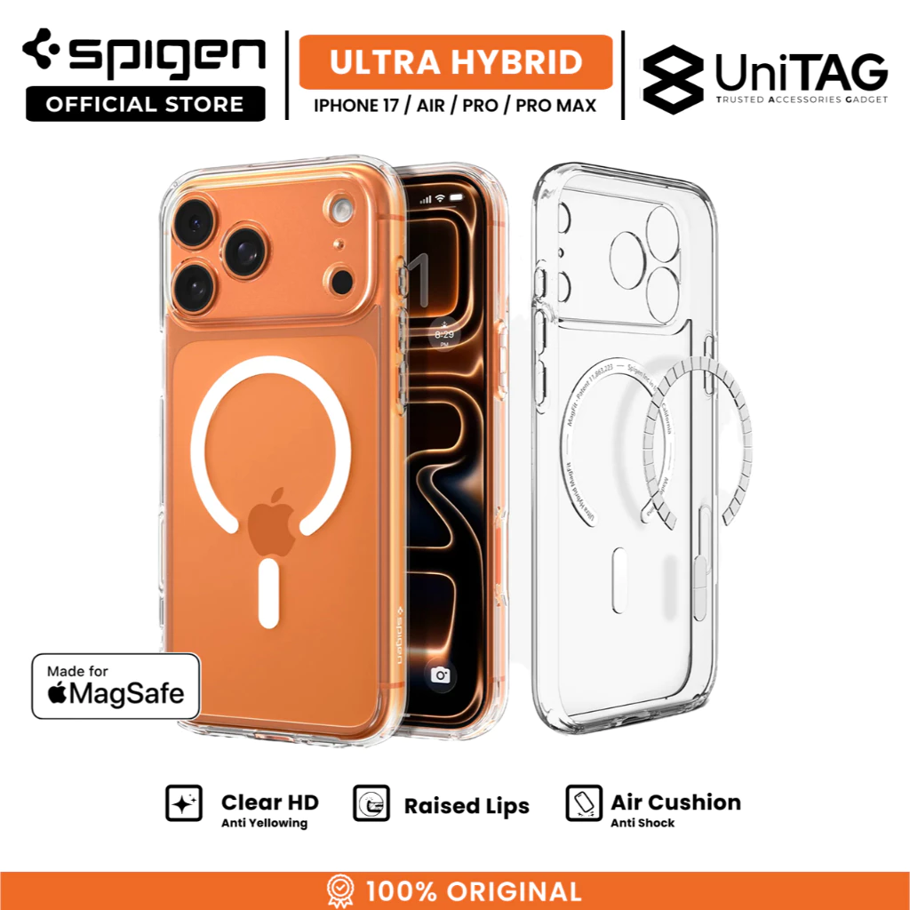 SPIGEN Case for iPhone 17 Pro Max Air Ultra Hybrid MagFit Magsafe Clear Matte Slim Anti Crack Shock Casing